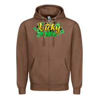 Chestnut lucky mama st patricks Zipper Hoodie - HowdyJamesFarm