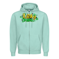 Seafoam lucky mama st patricks Zipper Hoodie - HowdyJamesFarm