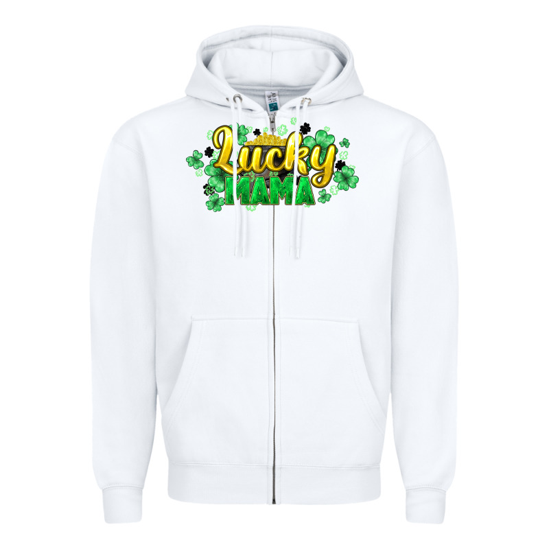 Lucky Mama St Patricks Zipper Hoodie by HowdyJamesFarm | Teevron