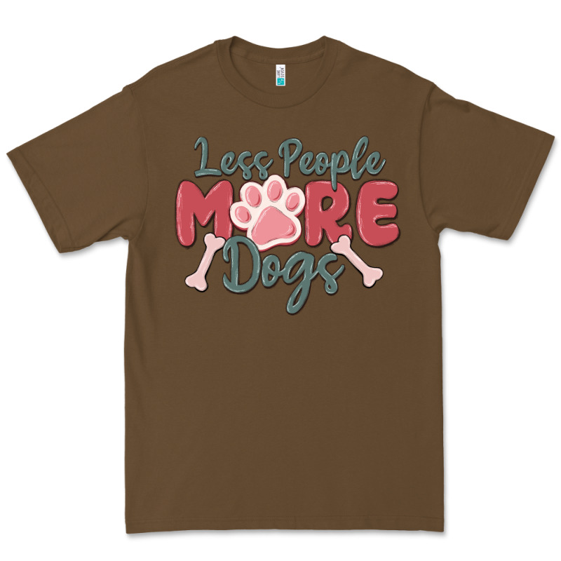 Less People More Dogs Premium Tee by MaliasSmallBusiness | Teevron