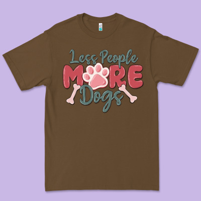 Less People More Dogs Premium Tee Designed By Maliassmallbusiness