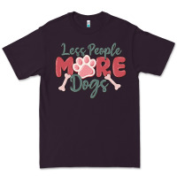 Plum less people more dogs Premium Tee - MaliasSmallBusiness
