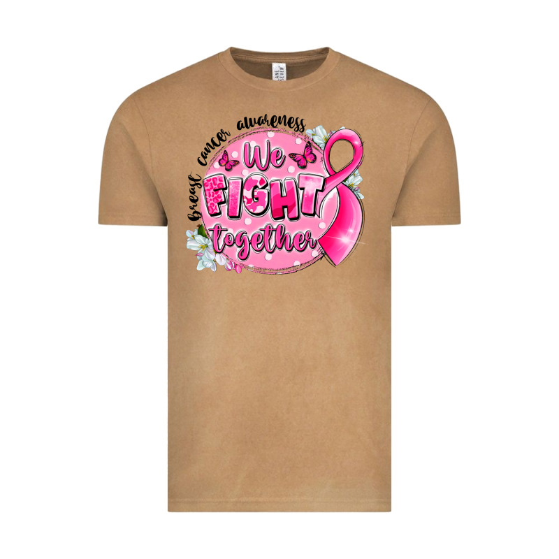 Breast Cancer Awareness We Fight Together Vintage Tee by LillyAllenDesigns | Teevron