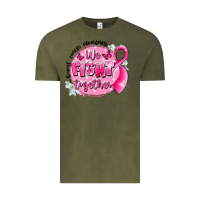 Vintage Olive breast cancer awareness we fight together Vintage Tee - LillyAllenDesigns