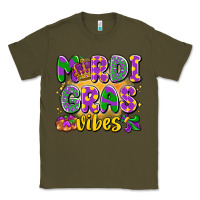 Army Green mardi gras vibes Classic Tee - LillyAllenDesigns