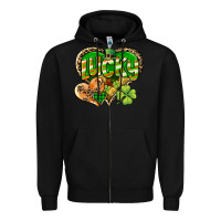 Black Lucky heart St. Patrick's Day Zipper Hoodie - CowGirlArtShop