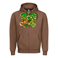 Chestnut Lucky heart St. Patrick's Day Zipper Hoodie - CowGirlArtShop