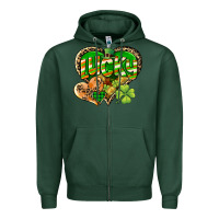 Sports Green Lucky heart St. Patrick's Day Zipper Hoodie - CowGirlArtShop