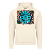 Vintage Artic cowhide and serape gemstone background Vintage Hoodie - RanaPortraitStore