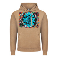 Vintage Coffee cowhide and serape gemstone background Vintage Hoodie - RanaPortraitStore