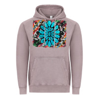 Vintage Zinc cowhide and serape gemstone background Vintage Hoodie - RanaPortraitStore