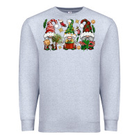Heather Grey Christmas Gnomes Premium Sweatshirt - BundleAndBundleShop
