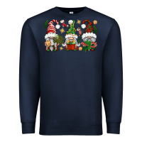 Navy Christmas Gnomes Premium Sweatshirt - BundleAndBundleShop