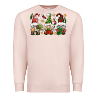 Pale Pink Christmas Gnomes Premium Sweatshirt - BundleAndBundleShop