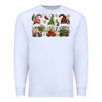 White Christmas Gnomes Premium Sweatshirt - BundleAndBundleShop