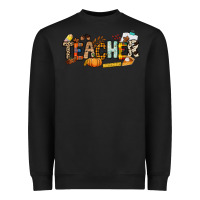 Black Fall Teacher Heavyweight Sweatshirt - NancyCooperArtShop