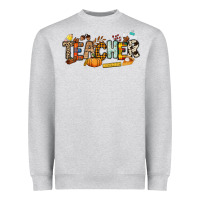 Heather Grey Fall Teacher Heavyweight Sweatshirt - NancyCooperArtShop