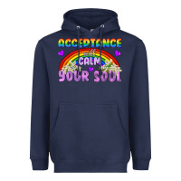 Navy Lgbtq Acceptance Will Calm Your Soul Heavyweight Hoodie - BundleAndBundleShop