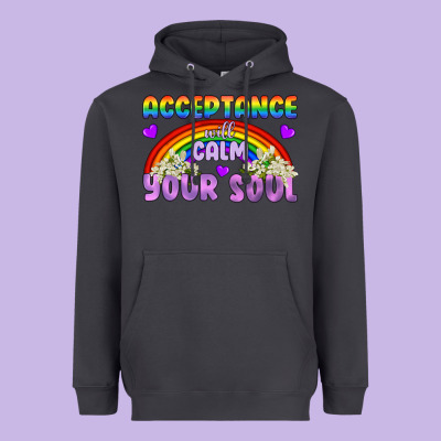 Lgbtq Acceptance Will Calm Your Soul Heavyweight Hoodie Designed By Bundleandbundleshop