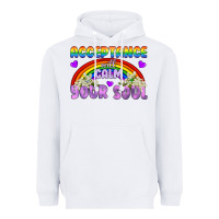 White Lgbtq Acceptance Will Calm Your Soul Heavyweight Hoodie - BundleAndBundleShop
