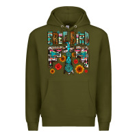 Army Green western free bird Premium Hoodie - OliviaCreatesArt