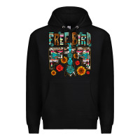 Black western free bird Premium Hoodie - OliviaCreatesArt