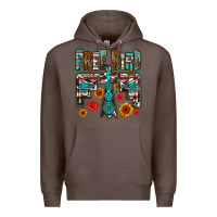 Coffee western free bird Premium Hoodie - OliviaCreatesArt