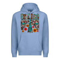Colony Blue western free bird Premium Hoodie - OliviaCreatesArt