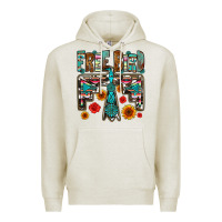 Oatmeal Heather western free bird Premium Hoodie - OliviaCreatesArt