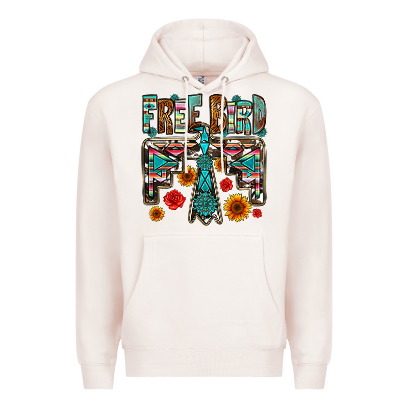 Western Free Bird Premium Hoodie by OliviaCreatesArt | Teevron