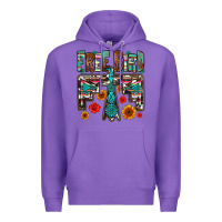 Purple western free bird Premium Hoodie - OliviaCreatesArt