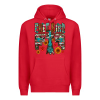 Red western free bird Premium Hoodie - OliviaCreatesArt