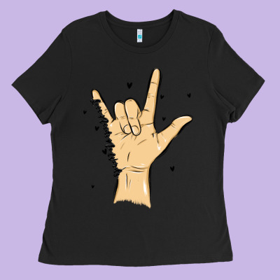 Love Needs No Words Ladies Tee Designed By Maliassmallbusiness