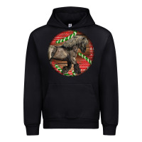 Black Belgian Horse Christmas Urban Hoodie - LillyAllenDesigns