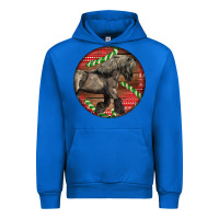 Cobalt Belgian Horse Christmas Urban Hoodie - LillyAllenDesigns