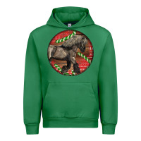 Emerald Belgian Horse Christmas Urban Hoodie - LillyAllenDesigns