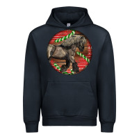 Navy Belgian Horse Christmas Urban Hoodie - LillyAllenDesigns