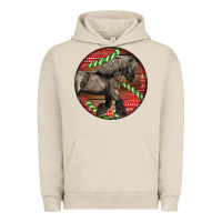 Pigment French Oak Belgian Horse Christmas Urban Hoodie - LillyAllenDesigns
