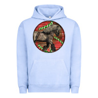 Pigment Grape Ice Belgian Horse Christmas Urban Hoodie - LillyAllenDesigns