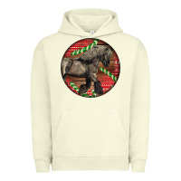 Pigment Pistachio Belgian Horse Christmas Urban Hoodie - LillyAllenDesigns