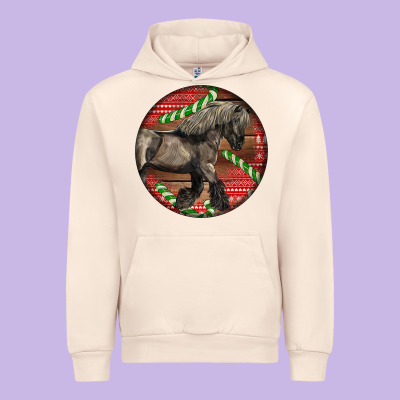 Belgian Horse Christmas Urban Hoodie Designed By Lillyallendesigns