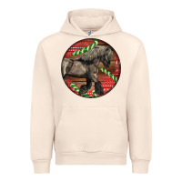 Sandshell Belgian Horse Christmas Urban Hoodie - LillyAllenDesigns