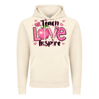 Vintage Artic teach love inspire teacher valentines day Vintage Hoodie - LillyAllenDesigns