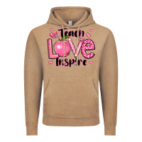 Vintage Coffee teach love inspire teacher valentines day Vintage Hoodie - LillyAllenDesigns
