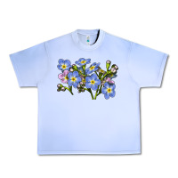 Grape Ice Forget Me Not Flower Illustrations Urban Heavy Tee - LillyAllenDesigns