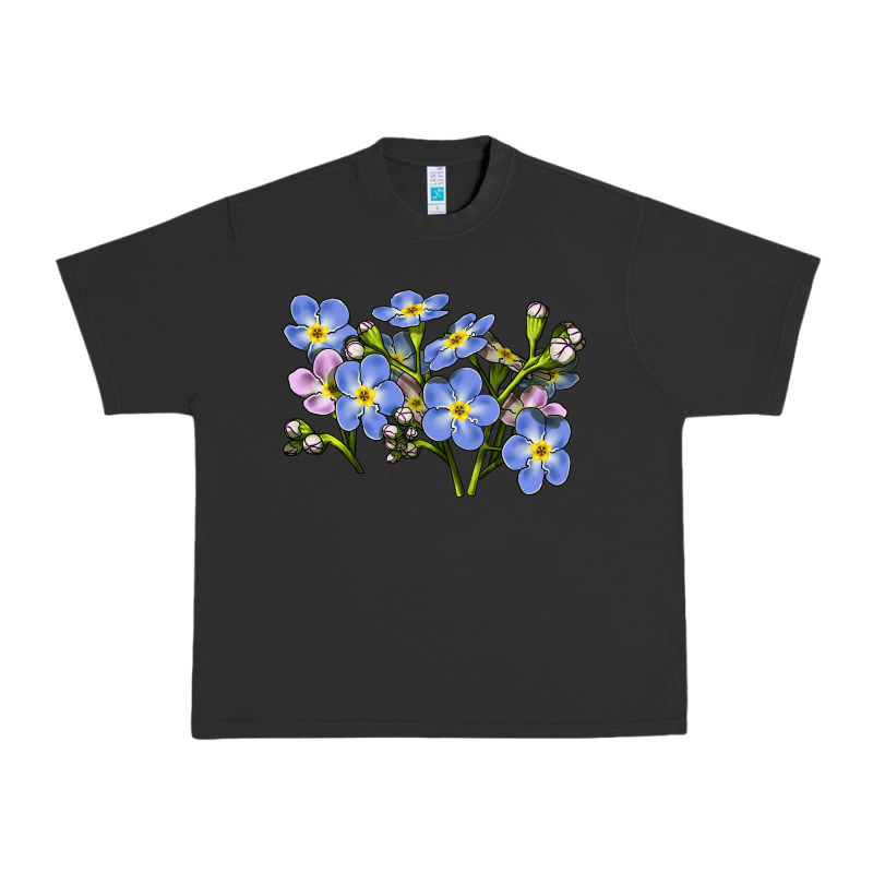 Forget Me Not Flower Illustrations Urban Heavy Tee by LillyAllenDesigns | Teevron