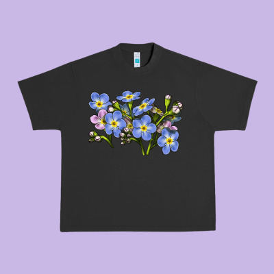 Forget Me Not Flower Illustrations Urban Heavy Tee Designed By Lillyallendesigns
