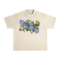 Sandshell Forget Me Not Flower Illustrations Urban Heavy Tee - LillyAllenDesigns