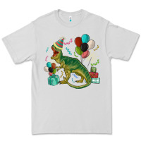 Dove Grey party t rex Premium Tee - MaliasSmallBusiness