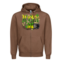 Chestnut lucky me st. patricks day Zipper Hoodie - HowdyJamesFarm